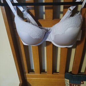 AUDEN SMOOTH LIGHT LIFT COMFORT WIRE DEMI COVERAGE BRA- PURPLE -SIZE 34DDD